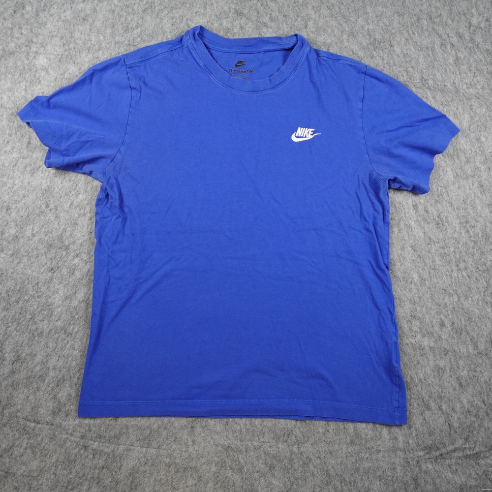 Nike Shirt Mens Medium Blue Sportswear Club T-Shirt The Nike Tee Short Sleeve